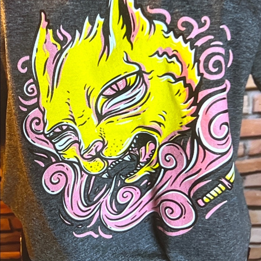 👚 BayPunk Original – Sharp Tongue Clean Conscience Tee – Charcoal – Sz Large - Picture 3 of 5